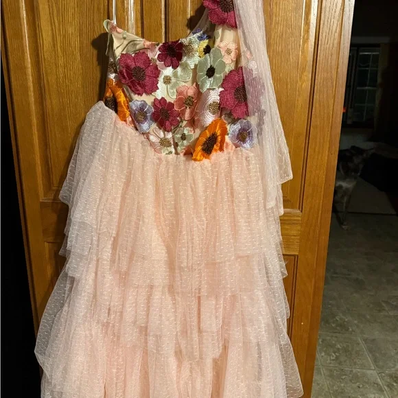 strapless open back dress Wholesale Multi Colour Patten One Shoulder Flare Sleeve Slinky Dress   Stylewise Direct